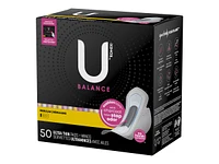 U by Kotex Balance Ultra Thin Sanitary Pad - Regular - 50 Count