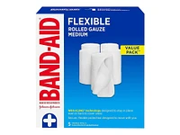 BAND-AID Flexible Rolled Gauze Value Pack - Medium - 5's