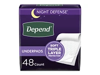 Depend Night Defense Underpads - Overnight - 48's