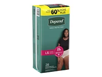 Depend Fresh Protection Adult Incontinence Underwear for Women - Blush - Maximum - Large/28 Count