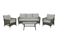 Global Leisure Durham Park Patio Furniture Set - Grey - 4 piece