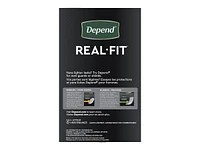 Depend Real Fit Incontinence Underwear for Men - Black/Grey - Maximum Absorbency - Small/Medium/14 Count