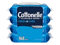 Cottonelle Flushable Wet Wipes - 4 Pk/168 Wipes