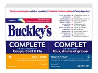 Buckley's Complete Extra-Strength Cough, Cold & Flu Day/Night Caplets - 24's