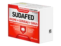 Sudafed Head Cold & Sinus Extra Strength Caplets - 24's