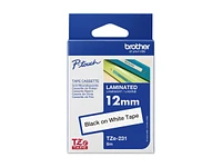 Brother Adhesive Laminated Tape - Black on White - TZE231