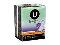 U by Kotex Clean & Secure Maxi Sanitary Pads with Wings - Overnight - 14's