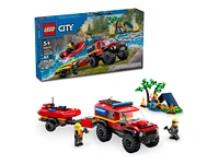 LEGO City - 4x4 Fire Truck with Rescue Boat