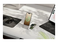 ALOGIC Matrix+ Flow 3-in-1 Wireless Charging Stand with Power Bank and Car Charger - Black and White - A-MM31CPBCBK-G