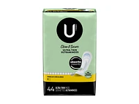 U by Kotex Clean & Secure Ultra Thin Pads - Regular - 44 Count