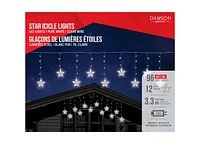 Danson Decor LED Light Curtain - Pure White- 3.3m - 96 Lights - Star Icicle