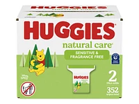 Huggies Natural Care Sensitive Baby Wipes Refills - Unscented - 2pk/352 Wipes