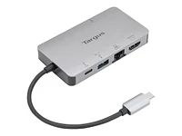 Targus USB-C Docking Station - DisplayPort Alt Mode - 4K HDMI/VGA - 100W PD Pass-Thru - Silver - DOCK419USZ