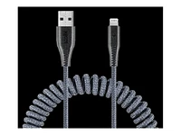 LOGiiX Piston Connect Coil USB-A to Lightning Cable - Graphite Grey - 1.8m