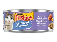 Friskies Wet Cat Food - Shredded Turkey and Cheese Dinner - 156g