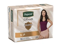 Depend Silhouette Incontinence Pants for Women - Maximum - Small - Black, Pink, Berry - 16's