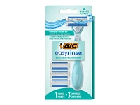 BIC easyrinse Women's Refillable Razor - 4 blades - 4's