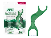 G.U.M Dual Technique Flossers - Mint - 50's