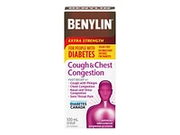 Benylin Extra Strength Cough & Chest Congestion Syrup for People with Diabetes - 100ml