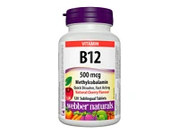 Webber Naturals Vitamin B12 Sublingual Tablets - 500mcg - 120s