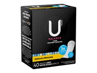 U by Kotex Balance Daily Wrapped Wrapped Pantyliners - Regular - 40s