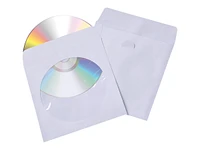 Elink Paper CD/DVD Sleeves - White/Clear - 30's