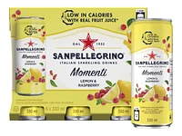 Sanpellegrino Momenti Sparkling Water - Lemon and Raspberry - 6 x 330ml