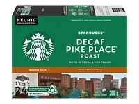 Starbucks K-Cup Coffee Pods - Decaf Pike Place Roast - 24's