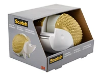 Scotch Designer Hedgehog Desktop Tape Dispenser - 19mm - Gold/White - C47-HEDGEHOG-G