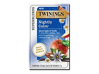 Twinings Superblends Nightly Calm Flavoured Herbal Tea - Spiced Apple and Vanilla - 18's