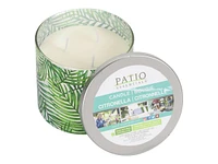 Patio Essentials Citronella Candle Glass - Assorted Leaves Pattern