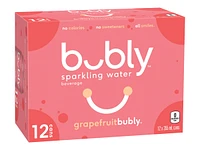 Bubly Sparkling Water - Grapefruit - 12x355ml