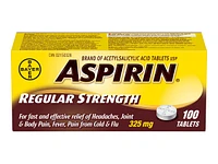 Bayer Aspirin Regular Strength Tablets 325mg - 100's