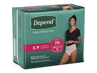 Depend Fresh Protection Adult Incontinence Underwear for Women - Maximum - Small/19 Count