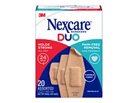 Nexcare Duo Bandages - Assorted Sizes - 20 piece