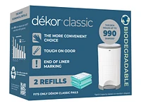 Dekor Classic Diaper Pail Liner - 2 pack