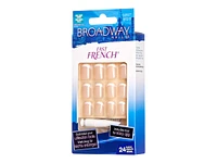 Broadway Nails Fast French False Nails Kit - Short - 26 piece