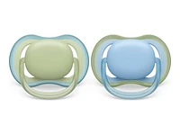 Philips Avent Ultra Air Pacifier Set - 0-6 Months - Pastel Green / Celestial Blue - 2 pack