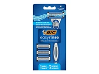 BIC easyrinse Men's Refillable Razor - 4 blades - 4's