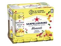 Sanpellegrino Momenti Sparkling Water - Lemon and Raspberry - 6 x 330ml