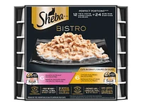 SHEBA BISTRO PERFECT PORTIONS Chicken in Alfredo Sauce and Salmon in Creamy Sauce Entree - 12 x 75g
