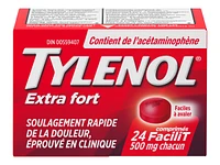 Tylenol* Extra Strength Acetaminophen eZ Tabs - 500mg - 24's