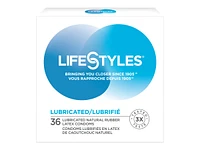 LifeStyles Lubricated Latex Condoms - 36's