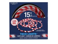 Danson Decor LED Rope Light - Cool White - 4.57m - 120 Lights - Candy Cane