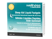 Wellness by London Drugs Sleep Aid Liquid Fastgel Extra Strength Capsules - 20's