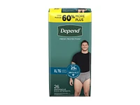 Depend Fresh Protection Incontinence Underwear for Men - Maximum - Extra Large