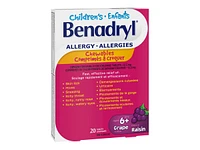 Benadryl Children's Allergy Chewable Tablets - 20's