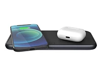 Zens Aluminium Dual 5 Coil Fast Wireless Charging Pad - Black - ZEDC11B00