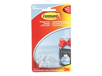 3M Command Self-Adhesive Hook - Clear - 2 pack/Small - 17092CLR-C