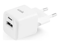 LOGiiX Power Cube 30 Mini Duo USB-A & USB-C European Power Adapter - LGX-13706